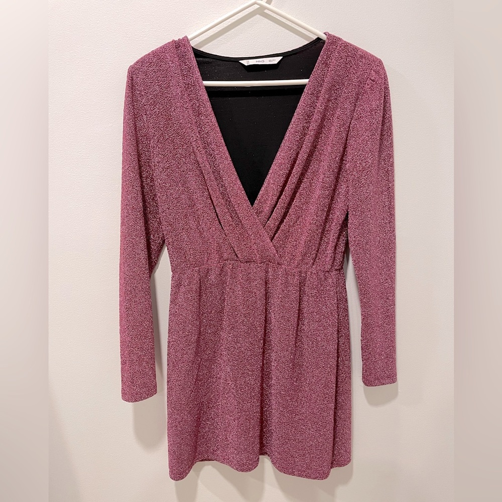 Mango sparkly pink cocktail dress size 8 (US)